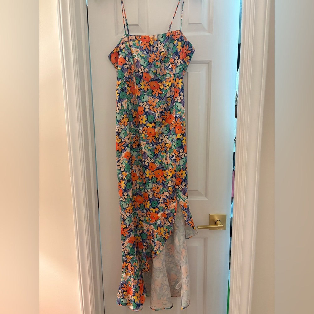Sage Floral Multicolor Maxi Dress